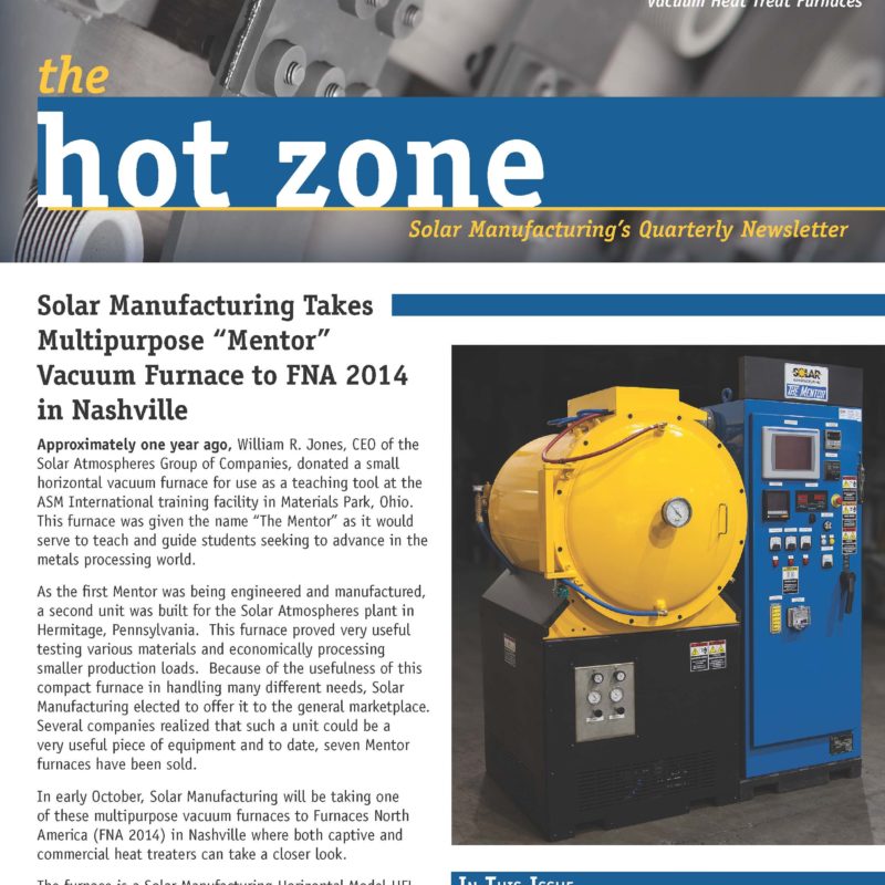 The Hot Zone Newsletter - 2014 Summer