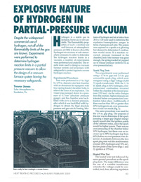 Explosive Nature of Hydrogen in Partial-Pressure Vacuum