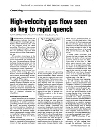 High-Velocity Gas Flow Seen as Key to Rapid Quench